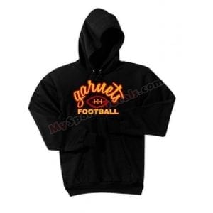 Garnets Football Pullover Hoodie in Black (PC78H)