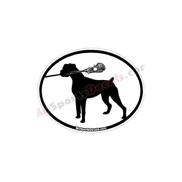 Boxer - Pet Lacrosse Oval Decal and Magnets