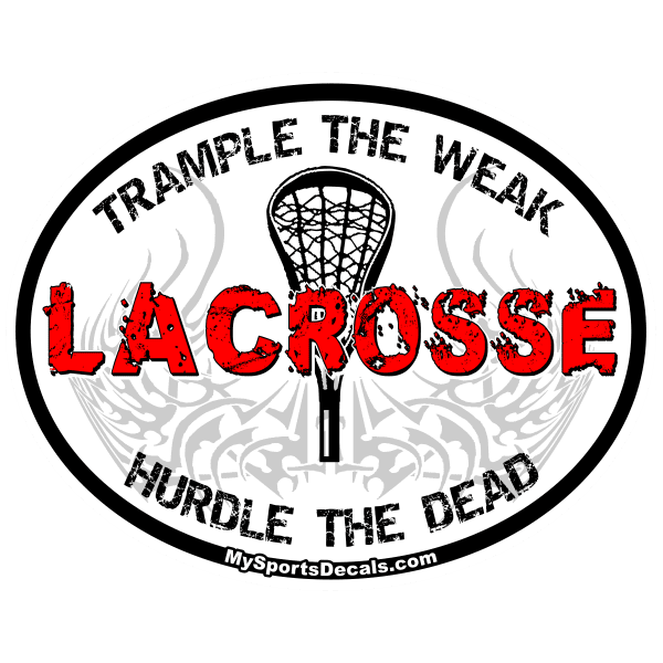 Lacrosse Oval Decals and Magnets