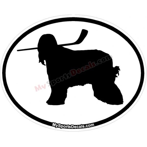 Afghan - Pet Ice Hockey Oval Decal and Magnets