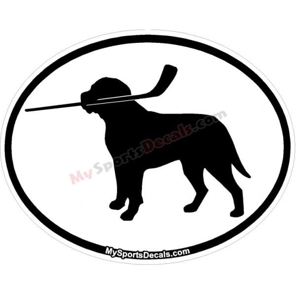 Bull Mastiff - Pet Ice Hockey Oval Decal and Magnets