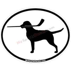 Chesapeake Bay Retriever - Pet Ice Hockey Oval Decal and Magnets