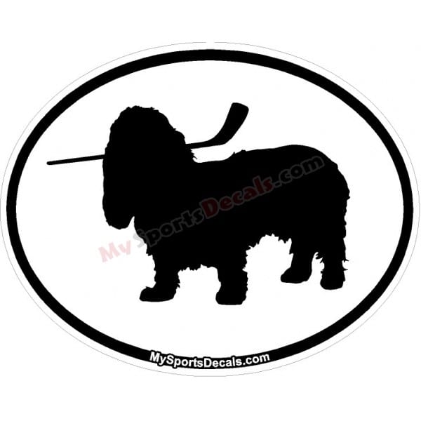 Cocker Spaniel - Pet Ice Hockey Oval Decal and Magnets