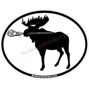 Moose - Pet Lacrosse Oval Decal and Magnets