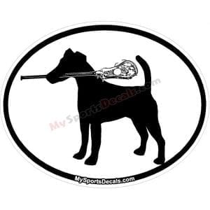 Fox Terrier - Pet Lacrosse Oval Decal and Magnets