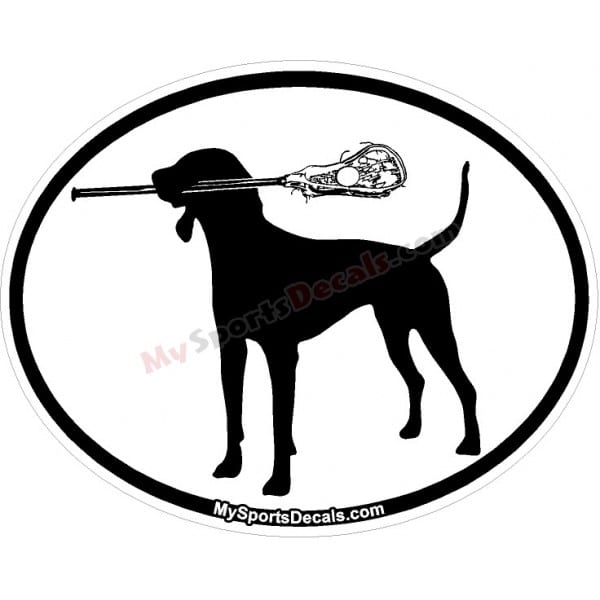 Coon Hound - Pet Lacrosse Oval Decal and Magnets