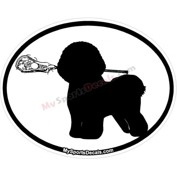 Bichon - Pet Lacrosse Oval Decal and Magnets