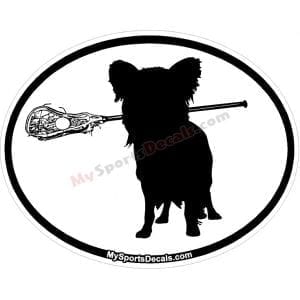 Yorkie - Pet Lacrosse Oval Decal and Magnets