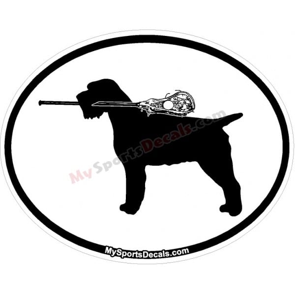 Wirehair Pointer - Pet Lacrosse Oval Decal and Magnets