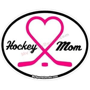 Ice Hockey Oval Decals and Magnets