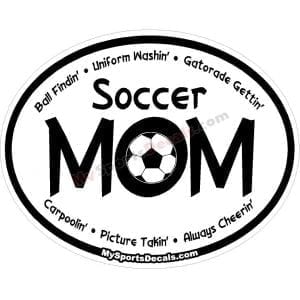 Soccer Oval Decals and Magnets