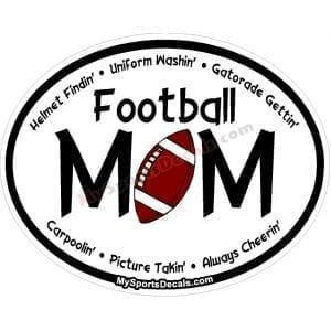 Football Oval Decals and Magnets
