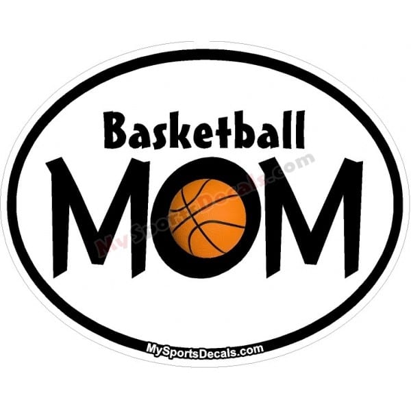 Basketball - Oval Decals and Magnets