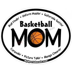 Basketball - Oval Decals and Magnets