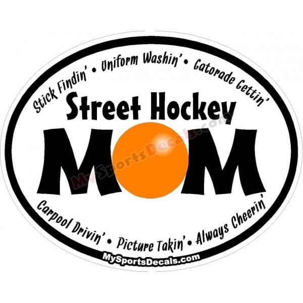 Street Hockey - Oval Decals and Magnets