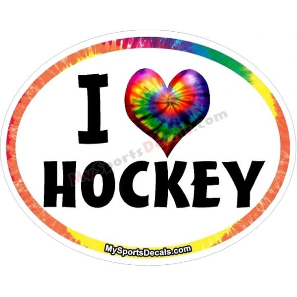 Ice Hockey Oval Decals and Magnets