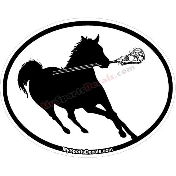 Horse - Pet Lacrosse Oval Decal and Magnets