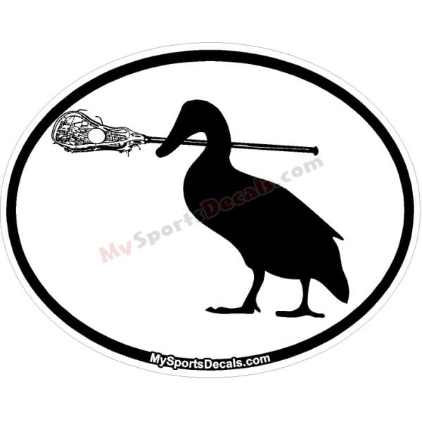 Duck - Pet Lacrosse Oval Decal and Magnets