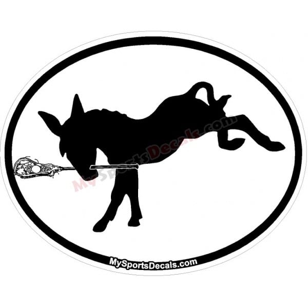 Donkey - Pet Lacrosse Oval Decal and Magnets