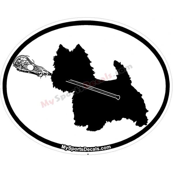 Westie - Pet Lacrosse Oval Decal and Magnets