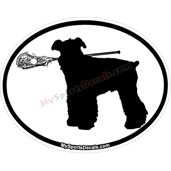 Terrier - Pet Lacrosse Oval Decal and Magnets