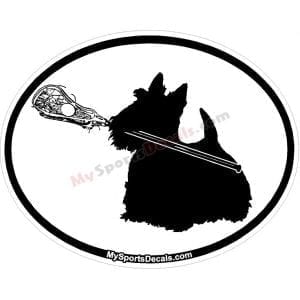Scottie - Pet Lacrosse Oval Decal and Magnets