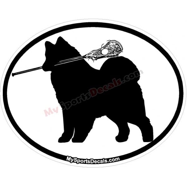 Samoyed - Pet Lacrosse Oval Decal and Magnets