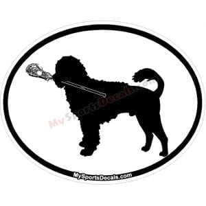Portuguese Water Dog - Pet Lacrosse Oval Decal and Magnets