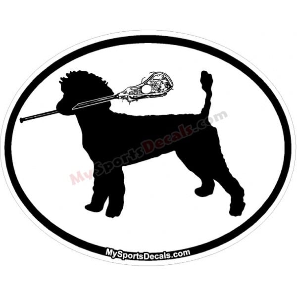 Poodle - Pet Lacrosse Oval Decal and Magnets