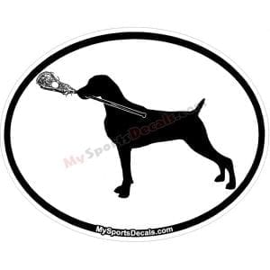 Pointer - Pet Lacrosse Oval Decal and Magnets