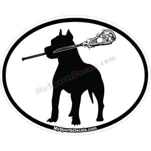 Pitbull - Pet Lacrosse Oval Decal and Magnets