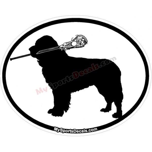 New Foundland - Pet Lacrosse Oval Decal and Magnets
