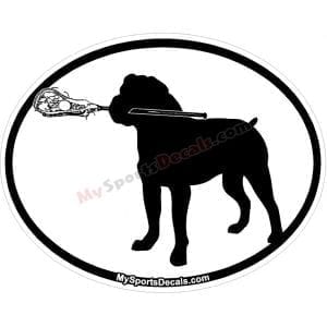 Mastiff - Pet Lacrosse Oval Decal and Magnets