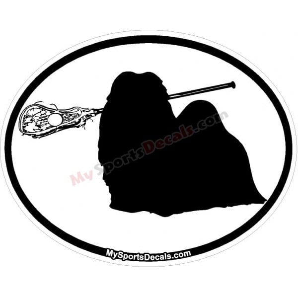 Maltese - Pet Lacrosse Oval Decal and Magnets