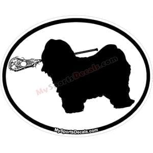 Lhasa Apso - Pet Lacrosse Oval Decal and Magnets