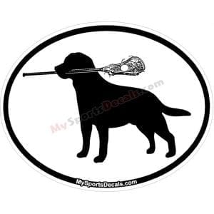 Labrador Retriever - Pet Lacrosse Oval Decal and Magnets