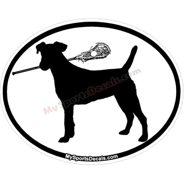Jack Russell - Pet Lacrosse Oval Decal and Magnets