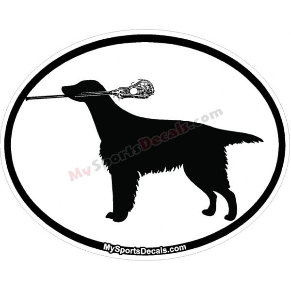 Irish Setter - Pet Lacrosse Oval Decal and Magnets