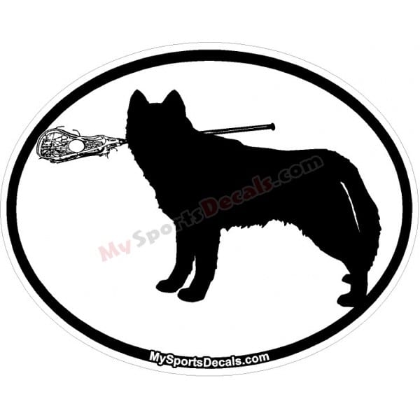 Huskey - Pet Lacrosse Oval Decal and Magnets