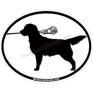 Golden Retriever - Pet Lacrosse Oval Decal and Magnets