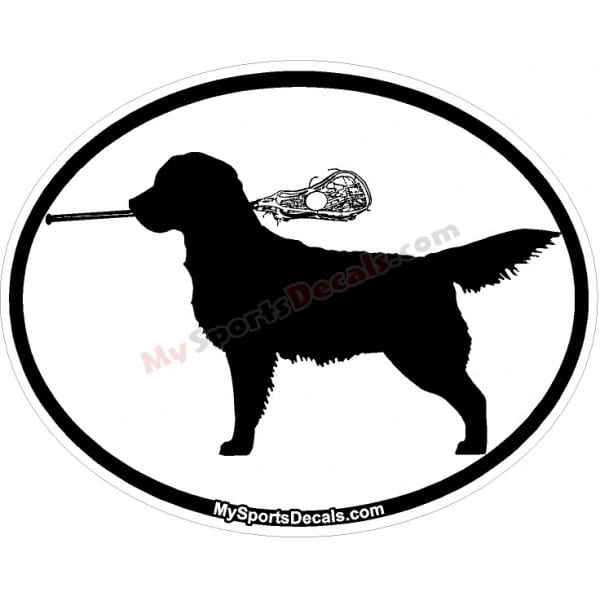 Golden Retriever - Pet Lacrosse Oval Decal and Magnets