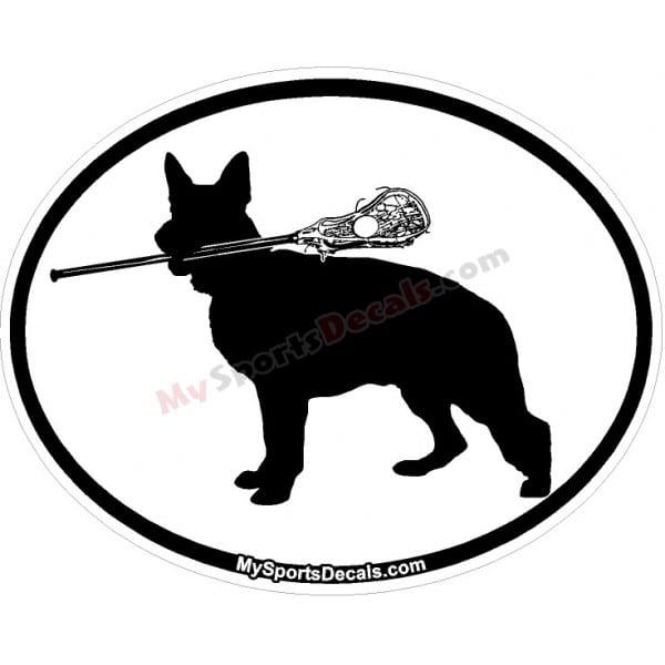 German Shepard - Pet Lacrosse Oval Decal and Magnets