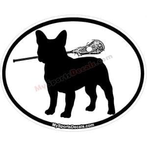 French Bull Dog - Pet Lacrosse Oval Decal and Magnets