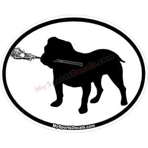 English Bull Dog - Pet Lacrosse Oval Decal and Magnets