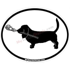 Bassett Hound - Pet Lacrosse Oval Decal and Magnets