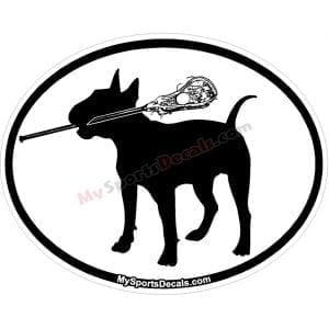 Bull Terrier - Pet Lacrosse Oval Decal and Magnets