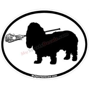 Cocker Spaniel - Pet Lacrosse Oval Decal and Magnets