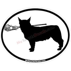 Corgie - Pet Lacrosse Oval Decal and Magnets