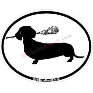 Dachshund - Pet Lacrosse Oval Decal and Magnets