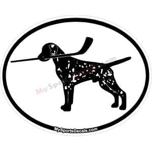Dalmatian - Pet Ice Hockey Oval Decal and Magnets